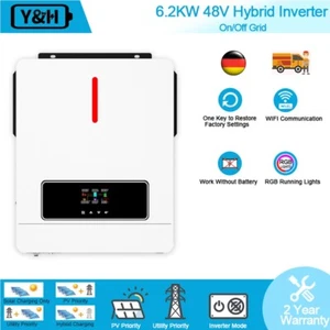 6200W 48V Hybrid Solar Inverter Off-Grid Pure Sine Wave MPPT 120A Max PV 6500W - Bild 1 von 8