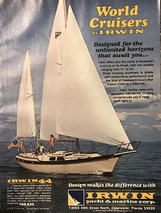 ANNUNCIO STAMPA 1978 Irwin Yacht & Marine World Cruisers Irwin 44 Clearwater Florida FL - Foto 1 di 5