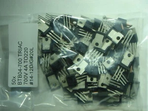 50x BTB04-700 TRIAC  700V 4A TO220 #14-12D/G#19r - Bild 1 von 5
