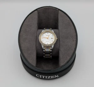 Citizen eco-drive women two-tone stainless steel bracelet watch fe1174-50a - Picture 1 of 9