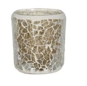 Mosaik Teelicht Kerzenhalter & Zubehör, gold, silber, rot, grün, Windlichter - Bild 1 von 5