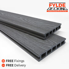 Slate Grey 4.8m Composite WPC Decking Deep Woodgrain DIY Kit  | FREE Delivery