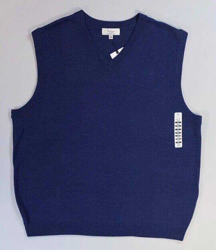 Chaleco suéter de lana merino extra fina Turnbury grande y alto para hombre Foto 1 de 1