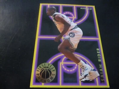 ISAIAH RIDER  (minnesota timberwolves)  1993/94 fleer ROOKIE  card #8 of 10 mint - Image 1 of 2