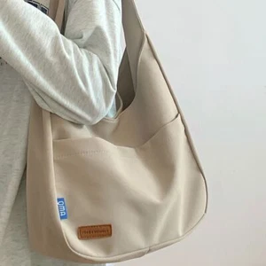 Fashion Student Casual Large-capacity Canvas Bag Tote Bag Shoulder Underarm Bag - Picture 1 of 12
