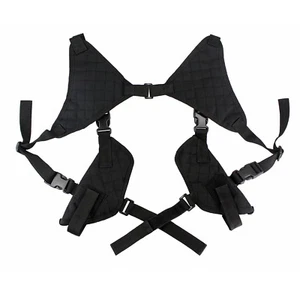Universal Hand Gun Pistol Double Shoulder Holster with Dual Mag Holder - Picture 1 of 6