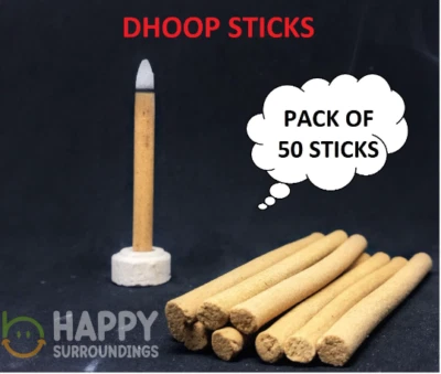 Pack Of 50 - Incense Dhoop Sticks - 100% Natural Incense Dhoop Sticks - Image 1 of 4