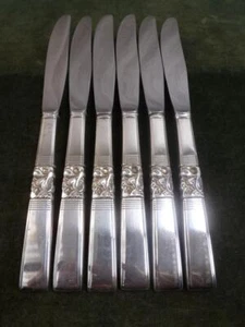 6 Vintage Oneida Morning Star pattern silver plated Dessert Side Knives - Picture 1 of 1
