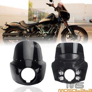5.75'' Headlight Fairing For Harley 06-17 Dyna Wide Glide FXDWG 11'' Windshield - Picture 1 of 9