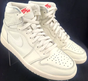 Nike 555088-114 Air Jordan 1 Retro High OG Sail White Sneaker Shoes Men's US 9.5 - Picture 1 of 10