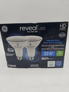 GE Reveal 75-Watt EQ LED PAR30 Long Neck Adjustable Beam Light Bulb (2-Pack) - Picture 1 of 3