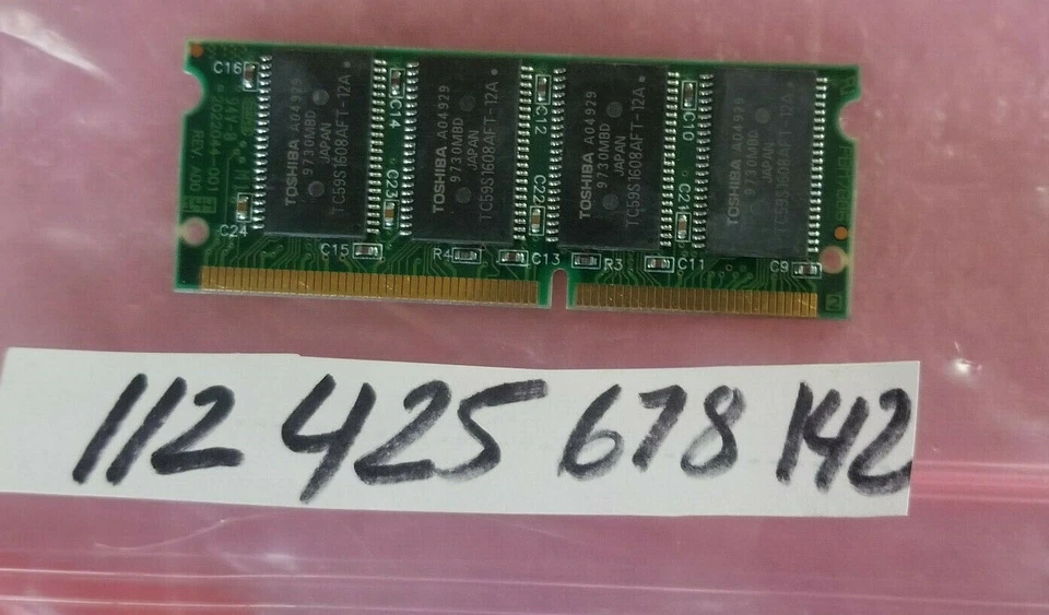 16MB  2RX8 SDRAM SD PC66 66 144PIN NON-ECC DUAL RANK  2X8  UNBUFFERED  - Image 1 of 1