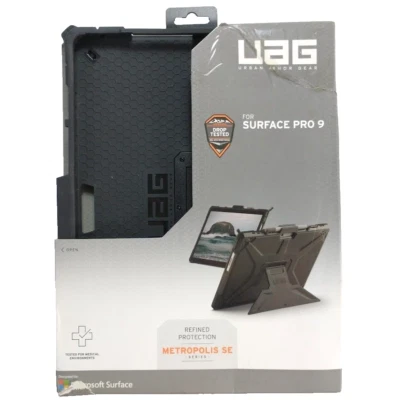 UAG Urban Armor Gear Microsoft Surface Pro 9 w/ Kickstand Metropolis SE Black - Image 1 of 4