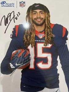Will Fuller Autographed Texans 8x10 PF Photo Close Up w/ Ball- Head And Shoulder - Picture 1 of 4