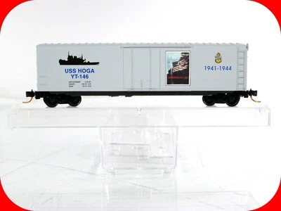 N Scale **PEARL HARBOR BATTLESHIP ROW** USS Hoga Box Car - Micro Trains 99321060 - Image 1 of 4