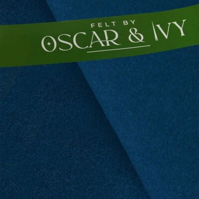 Handicraft Wool/Viscose Felt Fabric Material - Teal Blue - Felt By Oscar & Ivy - Image 1 of 3
