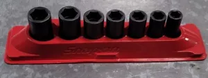 SNAP-ON 307IMS 7 PIECE 1/2" Drive 6-Point SAE Semi-Deep Impact Socke (QTP026893) - Picture 1 of 7