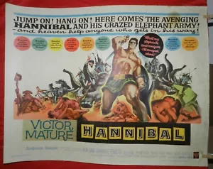 1 Vintage Half Sheet Movie Poster for Hannibal, 1960, Victor Mature - Bild 1 von 12