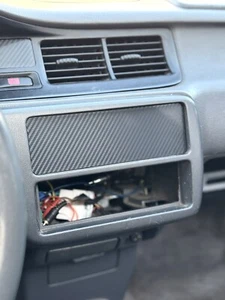 92-95 Civic EG Climate Control Delete CARBON FIBER PATTERN Heat Block Off Honda - Bild 1 von 3
