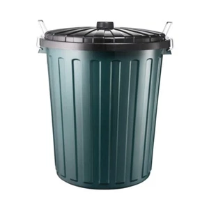 EDCO 73L Green Rubbish Bin with Black Lid - Picture 1 of 1