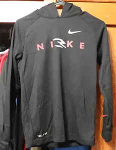 Nike 3BRAND Dri-Fit maglia maglia manica lunga nera con cappuccio ragazzi giovani med YM 10-12 - Foto 1 di 5
