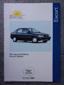 FORD ESCORT SUNRAY Special Edition orig 1993 UK Mkt Sales Leaflet Brochure - Picture 1 of 2