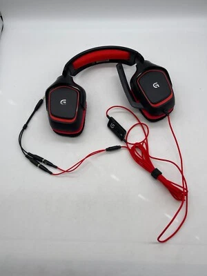 Logitech G230 Black/Red Over the Ear Gaming Headset - adult owned - Image 1 of 4