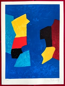 Serge Poliakoff Lithograph MOMA COA Signed Op Numbered In Pencil Piet Mondrian - Picture 1 of 9