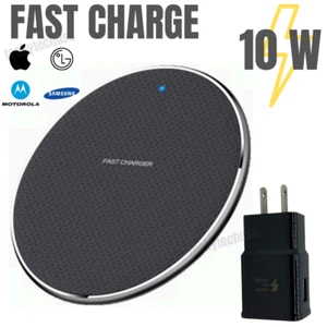 10W Wireless Fast Charger Charging Stand Dock For iPhone X XR 11 Samsung Android - Picture 1 of 15