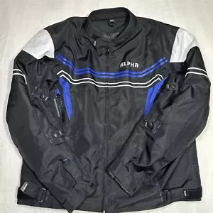 ALPHA CYCLE GEAR BREATHABLE BIKERS PROTECTION MOTORCYCLE JACKET SIZE 3XL *READ* - Picture 1 of 17