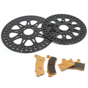 Front Rear Brake Rotors Pads for Harley Sportster XL 883 1200 Iron 48 72 2014-23 - Picture 1 of 12