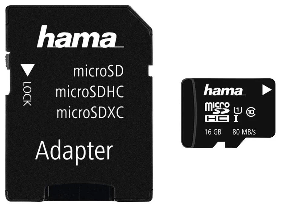 HAMA - 16GB Class 10 MicroSDXC UHS-I Memory Card 80MB/s - Image 1 of 1