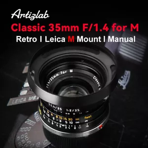 Artizlab Classic 35mm F1.4 Full Frame MF Large Aperture Lens for Leica M-mount - Picture 1 of 8