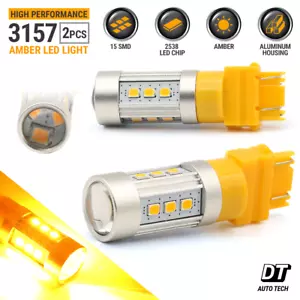 2X 40W 3157 LED ámbar amarillo señal de giro estacionamiento DRL bombillas de alta potencia - Imagen 1 de 11