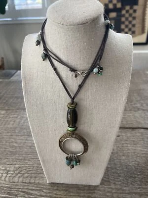 Silpada Sterling Silver Brass Pyrite Howlite Pendant Necklace  - Image 1 of 4