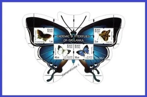 ENDEMIC BUTTERFLIES OF SRI LANKA - 2 (2022) - Miniature Sheet - Picture 1 of 1