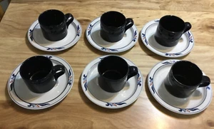 6 tazas y platillos con patrones Dansk Maribo - Imagen 1 de 4