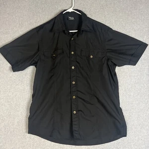 Camicia Vecta vintage uomo 2XL western bottoni tasche cotone nero - Foto 1 di 9