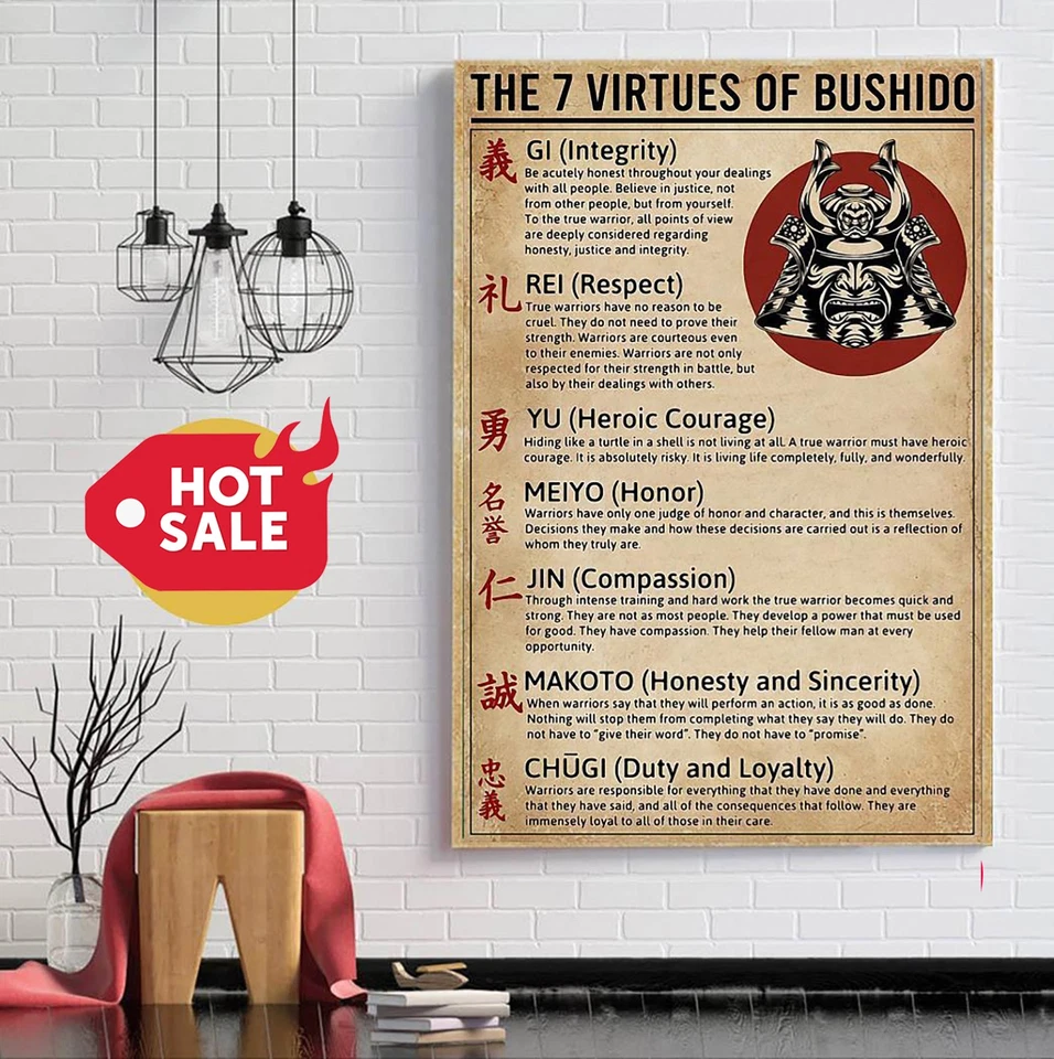 Póster de Las 7 virtudes del Bushido, lienzo Foto 1 de 1