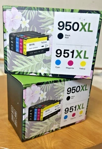 950XL 951XL Tintenpatronen 2 Schwarz Cyan Magenta Gelb Hohe Reichweite - Bild 1 von 1