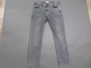 Madewell Jeans Mens 33x32 Gray Wash Slim Fit Denim Stretch 5 Pocket Casual - Picture 1 of 10