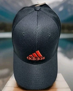 ADIDAS Mens Zags ll Stretch Fit Baseball Cap Hat A-Flex L/XL Black/Red Logo - Picture 1 of 4