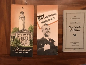 CONSTITUTION AND GENERAL LAWS LOYAL ORDER OF THE MOOSE 1951 AND OTER MOOSE PAMPH - Bild 1 von 6