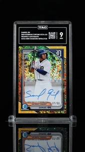 Samuel Gil 2024 First Bowman Chrome Gold Refractor Auto /50 PSA 10 Tigers - Picture 1 of 7