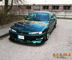 Side Steps / Side Skirt Extensions for Nissan S14 S14a 200SX Silvia Aero v9 - Picture 1 of 11
