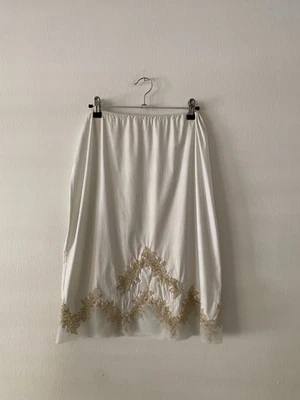 Vintage 1960s VanRaalte Pastel Mint Green Skirt Slip Lace Detail Medium - Image 1 of 4