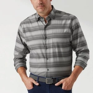 NWT TOMMY BAHAMA Men's Lazlo Lux Ombre Stripe Silk Blend Shirt Sz Medium - Picture 1 of 6