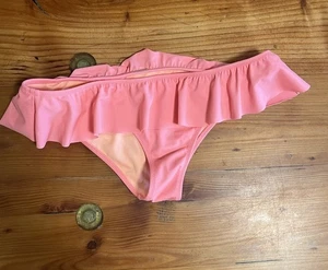 Victoria's Secret Bikinihose Swim Größe S einfarbig neon pink Rüschen - Bild 1 von 4