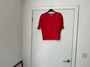 Women's short sleeved cardigan with picot edging by Peacocks, size 20 - Picture 1 of 4