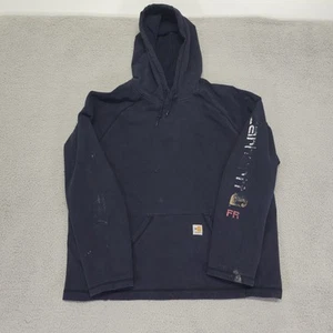 Carhartt FR Hoodie Sweatshirt 2XL Flame Resistant DISTRESSED Work Wear Outdoor - Picture 1 of 19